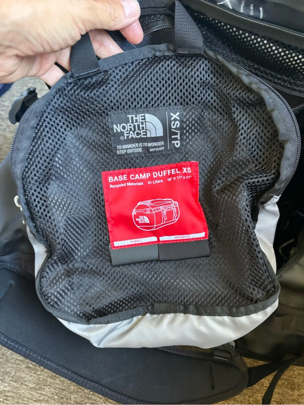 The North Face  Base Camp Duffle Weekender Backpack Bag Black almost New